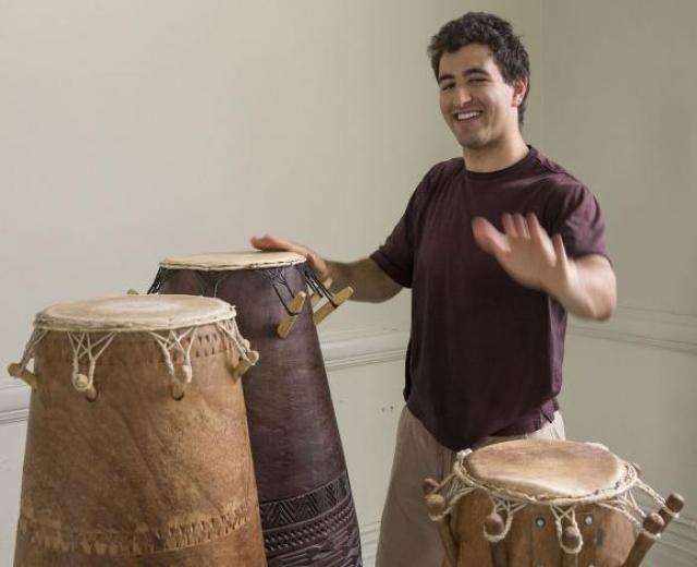 Alan Brody with drums