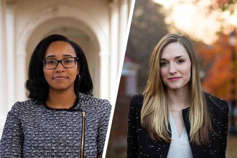 Aryn Frazier will pursue a Master of Philosophy degree in comparative politics and Lauren Jackson will pursue a Master of Philosophy degree in international relations, both at the University of Oxford, with their Rhodes Scholarships.