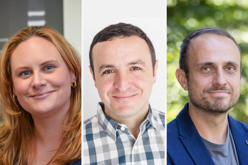 Jessica Connelly, James P. Morris and Tobias Grossman, associate professors of psychology,