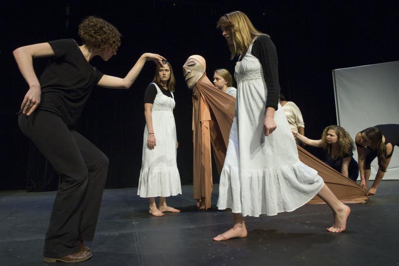 A scene from the Drama Department's 2014 production of \"The Forgetting River,\" which inspired the film.