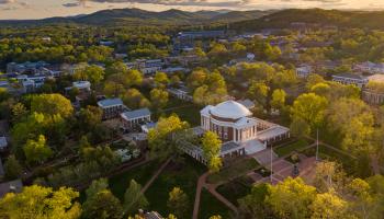 Aerial view of the University of Virginia