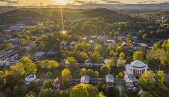 Aerial shot of the Lawn
