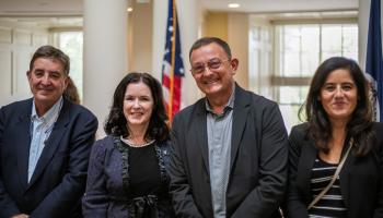 Luis García Montero, Christa Acampora, Richard Bueno, and Raquel Caleya
