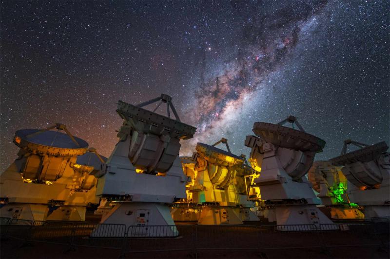 The Atacama Large Millimeter/submillimeter Array telescope in Chile. (Photo by Y. Beletsky, LCO/ESO)
