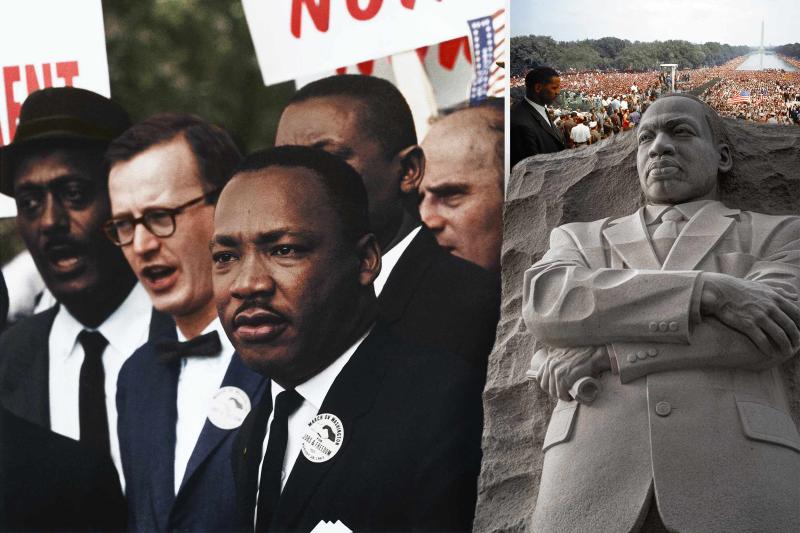 Martin Luther King Jr. delivered his “I Have a Dream” speech at the 1963 March on Washington for Jobs and Freedom. His memorial was installed near the National Mall in 2011.