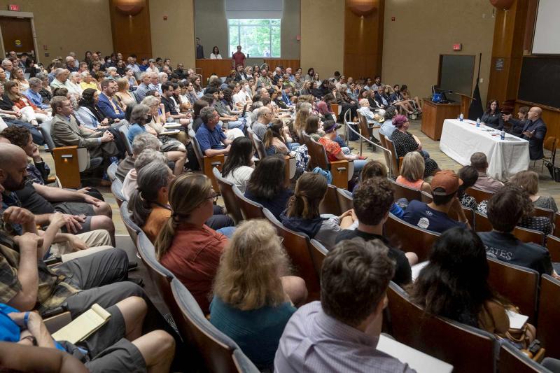 Audience in Nau Hall for the Enabling Difficult Conversations event