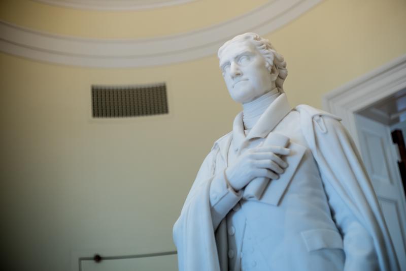 Statue of Thomas Jefferson at UVA