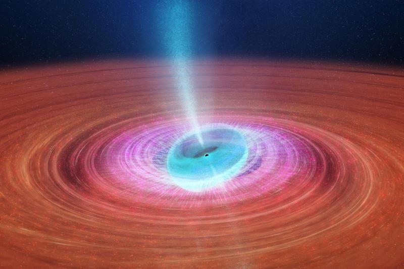 Astronomers Find Wobbling Black Hole Spewing Plasma-Jet Clouds Into Space