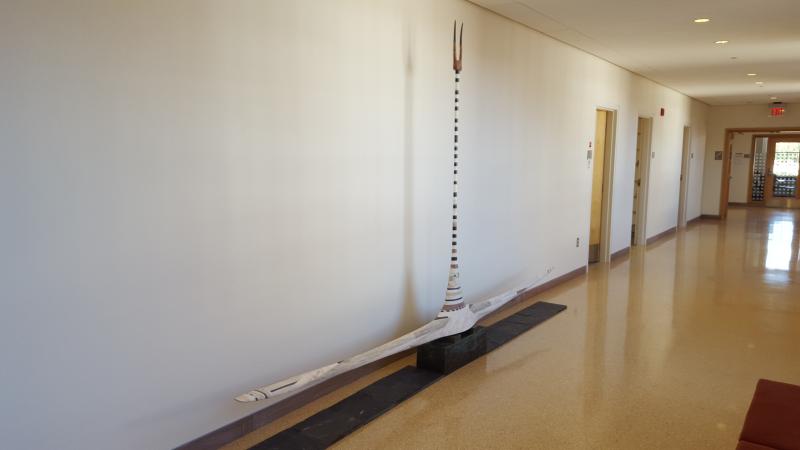 Associate Professor of Art Bill Bennett's sculpture, \"Anchor to the Stars\" located in the west section on the 5th floor of New Cabell Hall.
