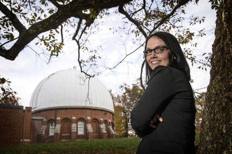 Sabrina Stierwalt plans to use her $60,000 award to further her research into how small galaxies form.
