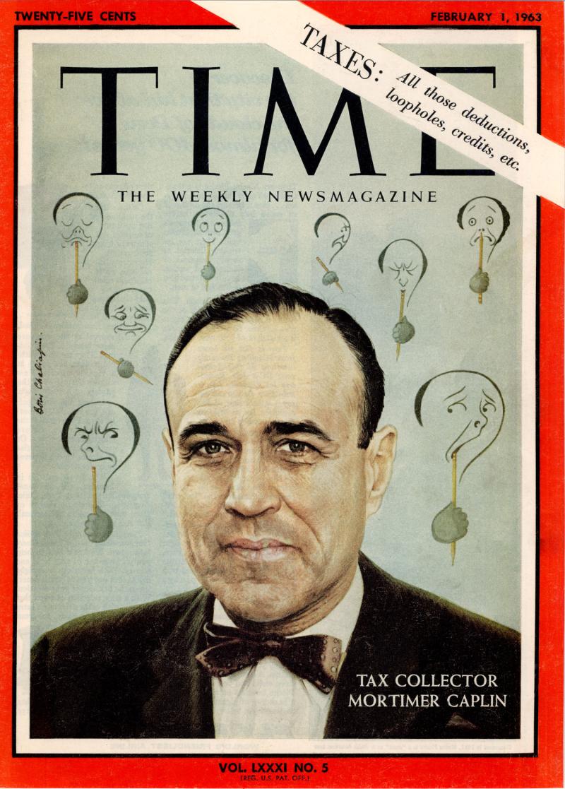 Caplin is the only IRS commissioner to appear on the cover of Time magazine.