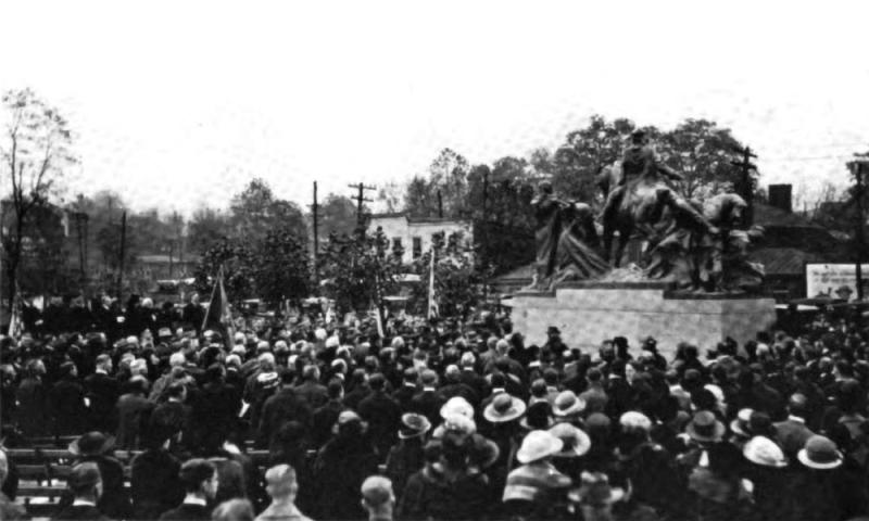 Indians were not mentioned at the dedication ceremonies, as they were considered little more than a barrier to civilization.