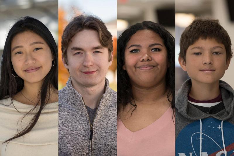 Hoos First Look co-chairs Joanne Lee and Brandon Thompson welcomed high school juniors Jessenia Castillo and Daniel Sanchez and other prospective first-generation students for a free orientation weekend. 