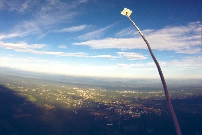 Another view from the balloon, high over Virginia's Piedmont.