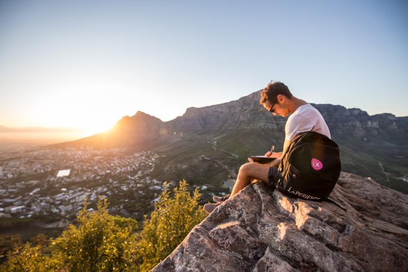 iXperience student hiking in South Africa