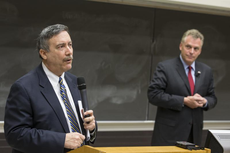 Center for Politics Director Larry Sabato with Virginia Governor Terry McAuliffe