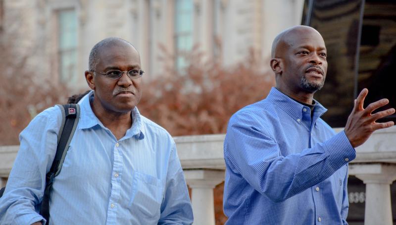 Professor of English Marlon B. Ross and University Professor K. Ian Grandison
