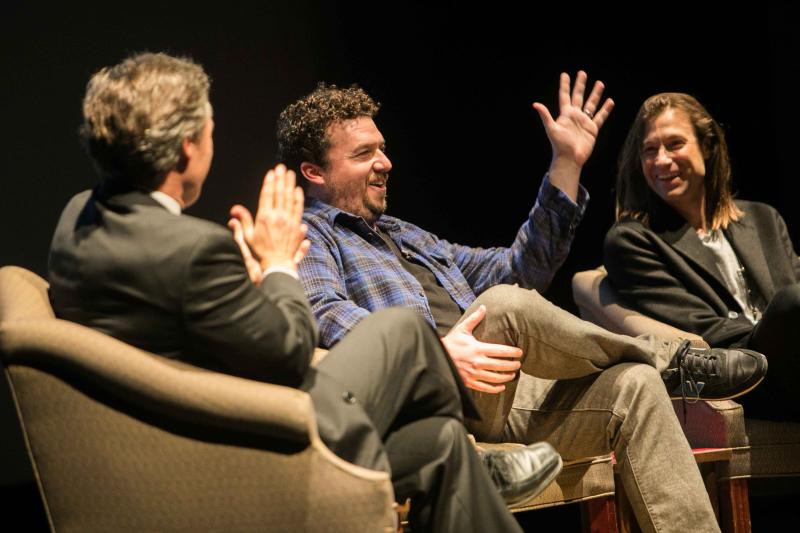 Danny McBride, center, during the 2016 Virginia Film Festival.
